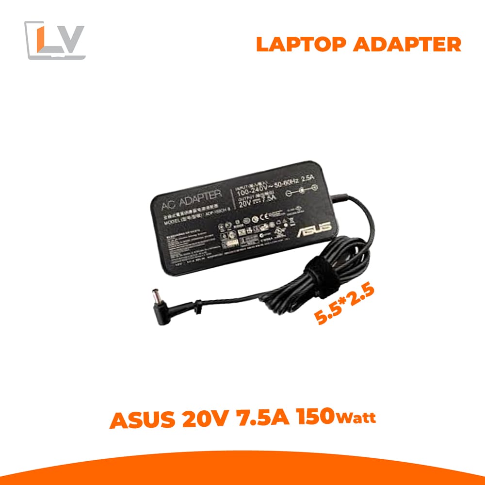 High Quality Adapter for Asus 20V 7.5A 150W 5.5*2.5MM High Quality Adapter for Asus 20V 7.5A 150W 5.5*2.5MM Replacement - LaptopVai