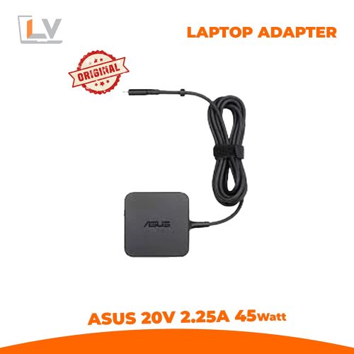 ASUS USB-C 45 W Laptop Adapter – 20 V 2.25 A – Black – Original in Bangladesh - LaptopVai