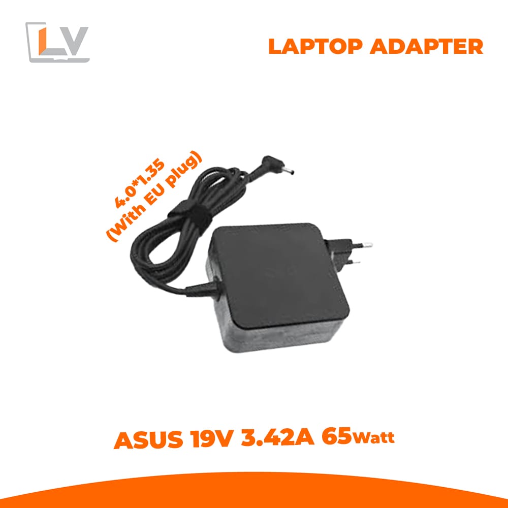 Asus 65W 19V 3.42A 4.0x1.35mm Adapter With Plug Laptop Adapter 65W 19V 3.42A 4.0mm*1.35mm Adapter for Asus Replacement - LaptopVai