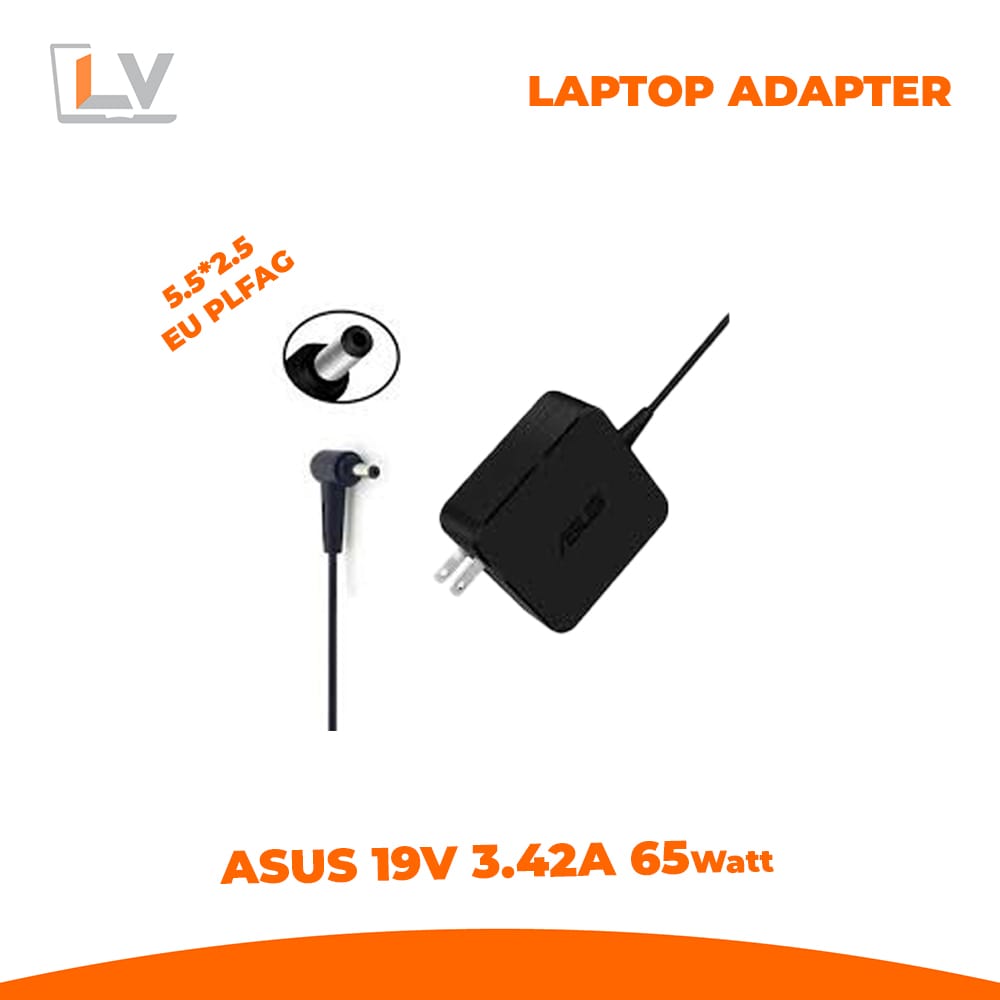 Laptop Adapter 65W 19V 3.42A 5.5mmx2.5mm Adapter for Asus Laptop Adapter 65W 19V 3.42A 5.5mmx2.5mm Adapter for Asus Replacement - LaptopVai