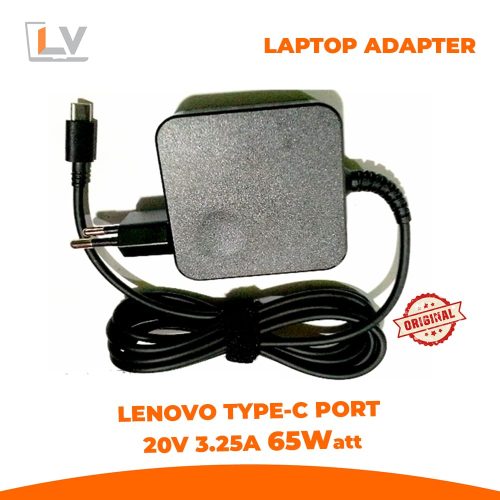 Original Lenovo 20V 3.25A 65Watt USB-C Type Laptop Adapter Charger in Bangladesh - LaptopVai