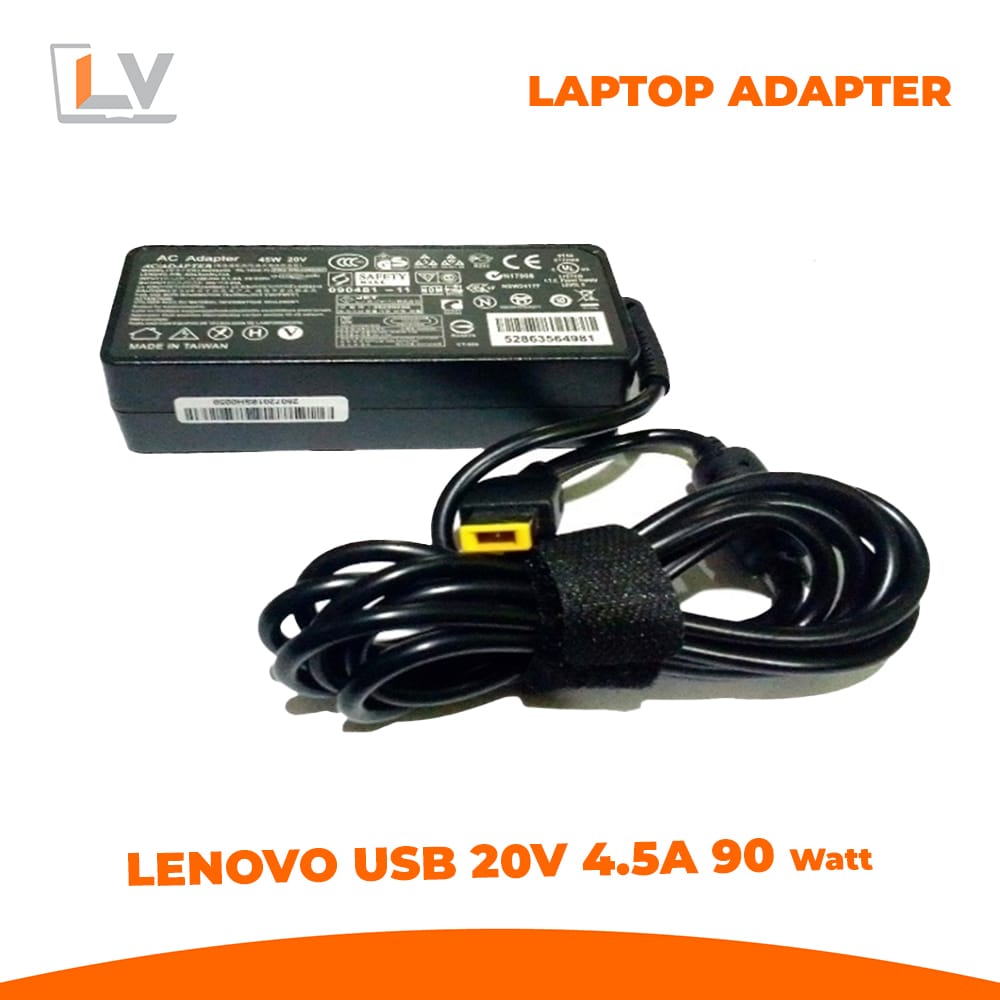 Lenovo Laptop Charger/Adapter 20V-4.5A, 90W USB Tip Lenovo Laptop Charger / Adapter 20V-4.5A, 90W USB Tip Replacement - LaptopVai