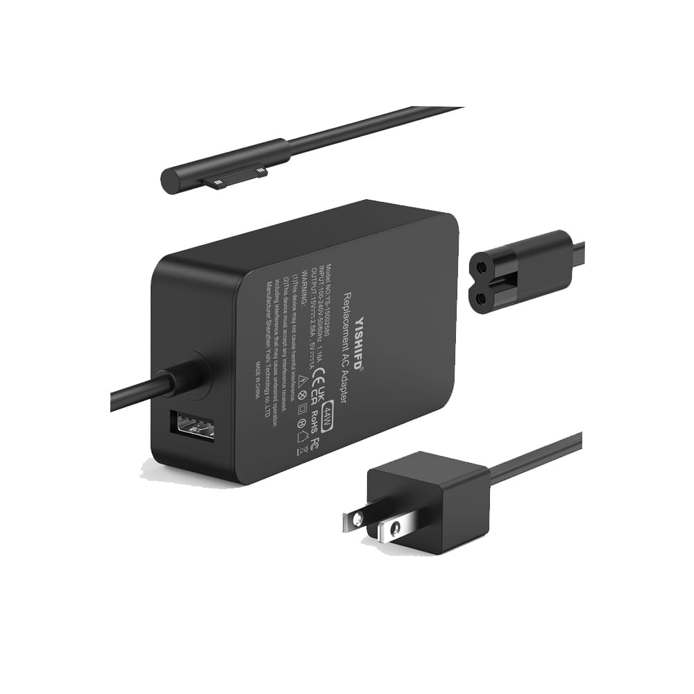 Microsoft Surface 5 44W 15V Charger Adapter Microsoft Surface-5 Original 44W Power Adapter – 15V 2.58A with 2-Pin Original P Replacement - LaptopVai