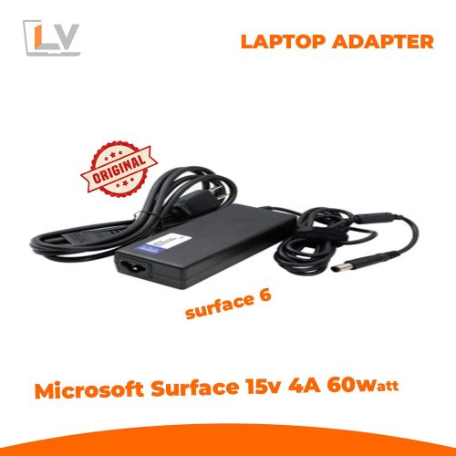 Microsoft Surface Pro-6 Original 60W Power Adapter – 15V 4A with 2-Pin Original in Bangladesh - LaptopVai
