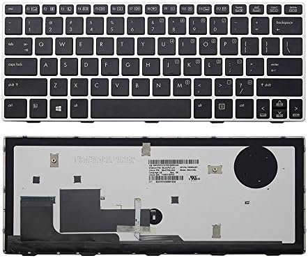 HP EliteBook Revolve 810 G1 / G2 / G3 Backlit Keyboard (Silver Frame) amazon
